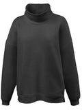 Black Pennant Women's Oversize Mock Neck