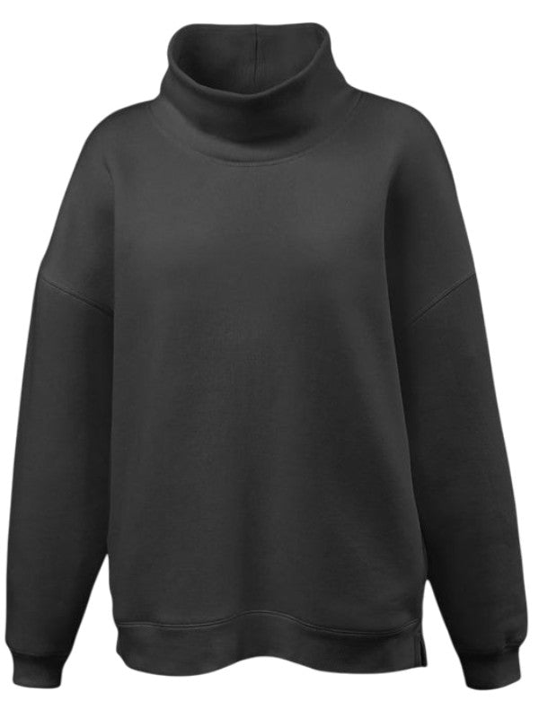 Black Pennant Women's Oversize Mock Neck