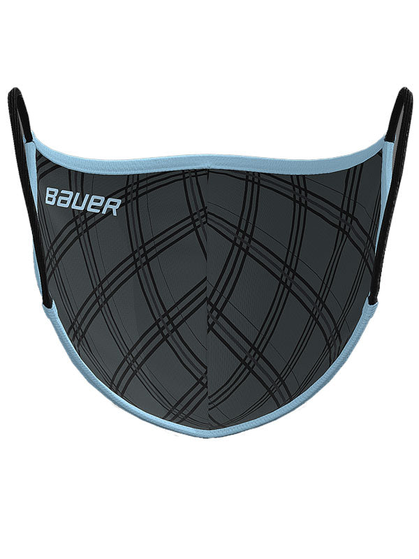 Bauer Reversible Face Mask, Blue/Plaid