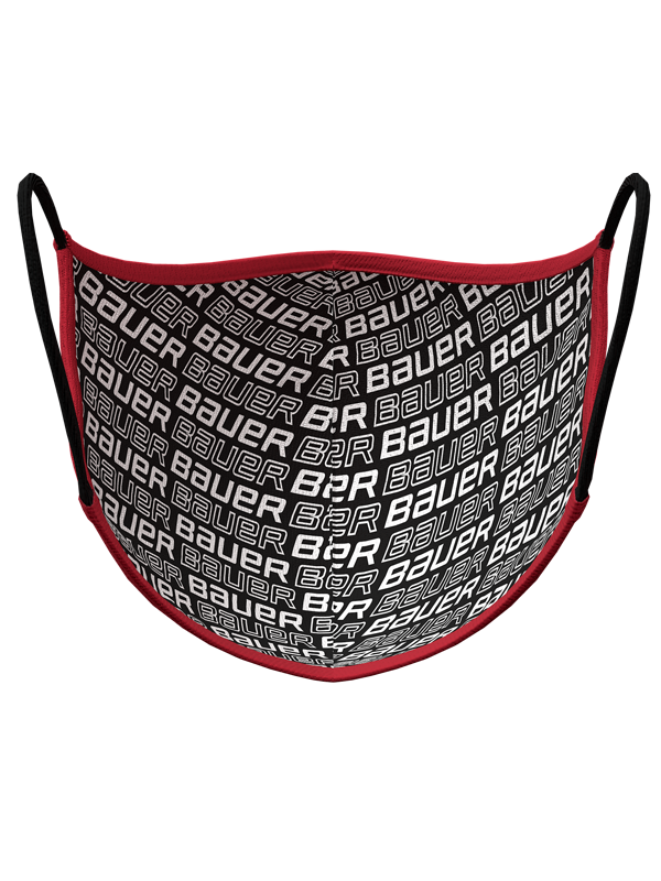 Bauer Reversible Face Mask, Red/Bauer