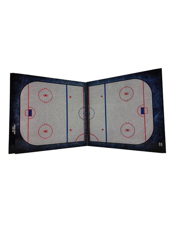 Blue Sport Plan 2 Play Dry Erase Hockey Coaches Book