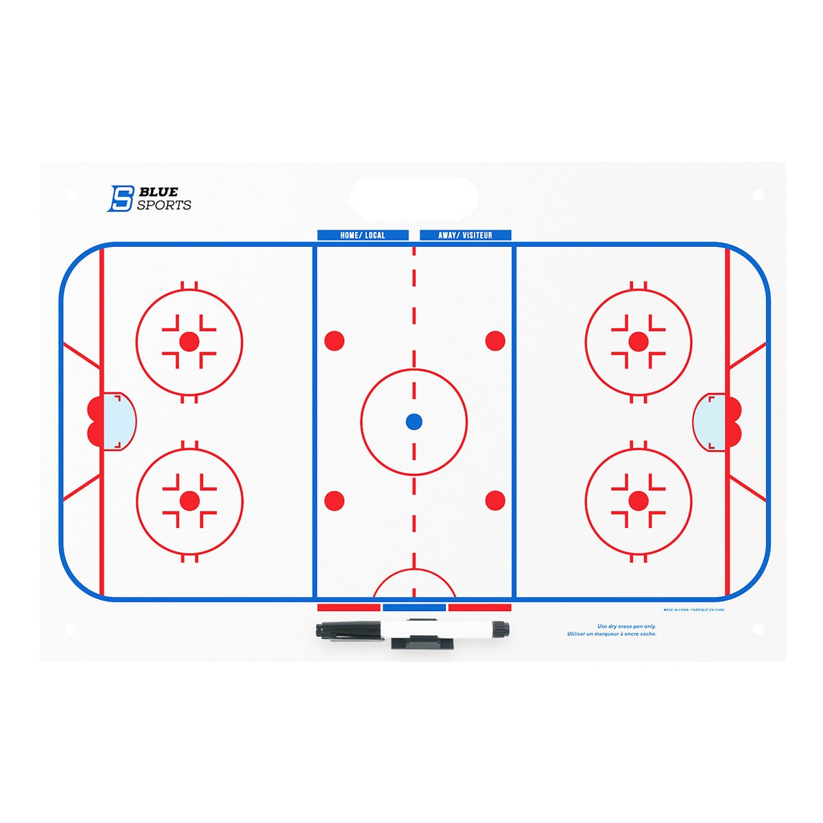 Blue Sport Large Suction Cup Hockey Coaches Board