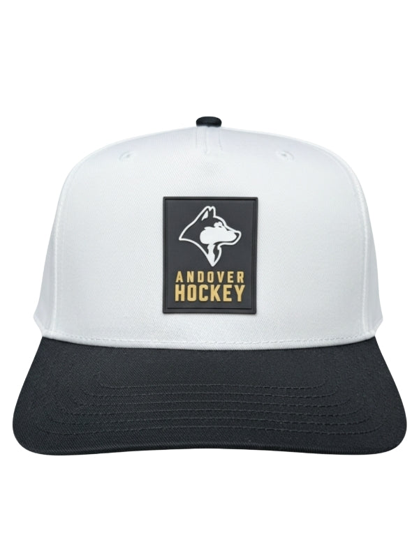 Andover - White/Black Otto 5 Panel Rubber Patch Cap
