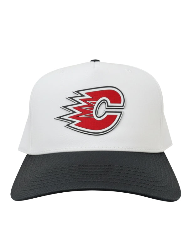 Centennial - White/Black V2 Otto 5 Panel Rubber Patch Cap