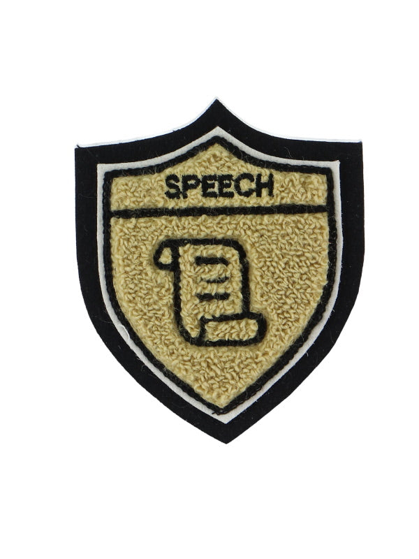 Speech Shield Chenille Award Symbol