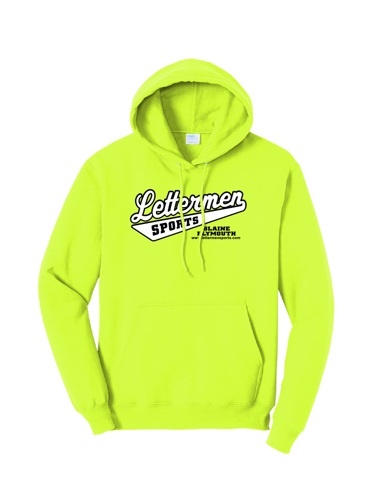 Safety Green Classic Lettermen Hoodie