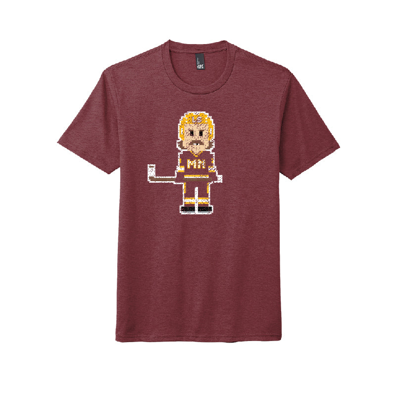 Maroon Frost Digital Hockey Man Tee