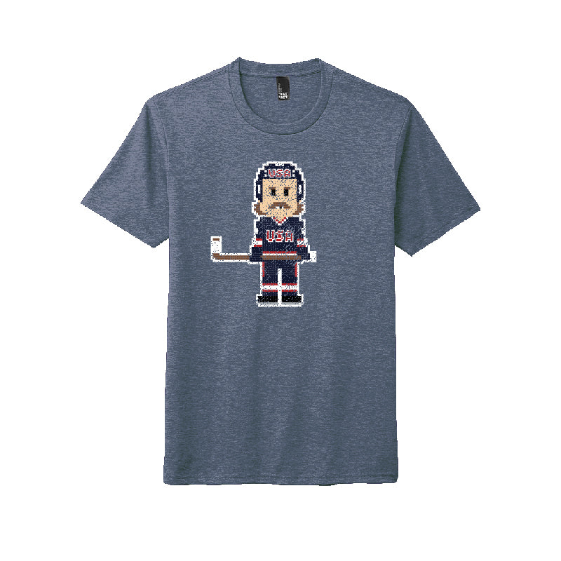 Navy Frost Digital Hockey Man Tee