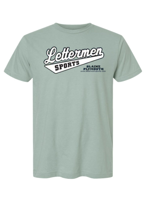 Hthr Lt Sage Classic Lettermen Tee 2.0