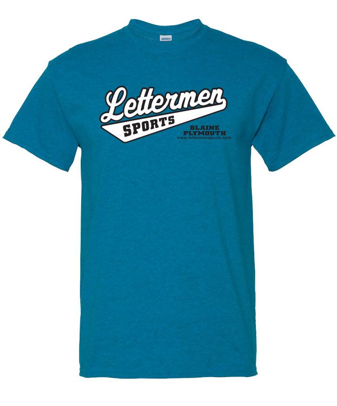 Classic Lettermen Tee, Antique Saphire