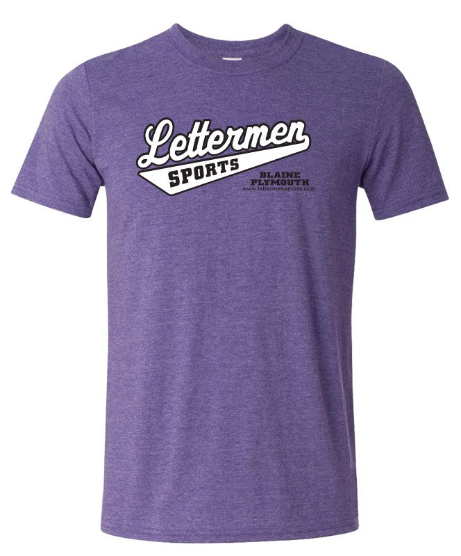 Classic Lettermen Tee, Heather Purple