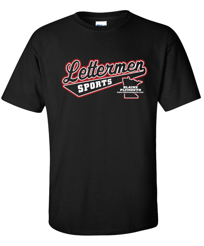 Black/Red Lettermen Tee