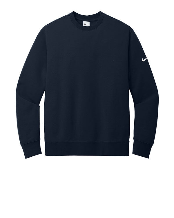 Midnight Navy Nike Club Fleece Sleeve Swoosh Crew