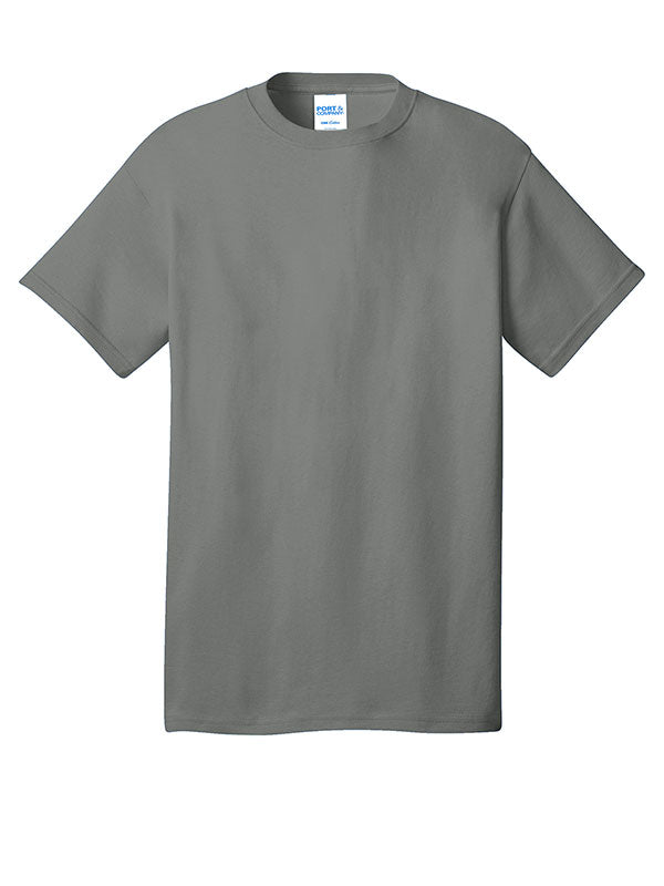 Medium Grey Port & Company Core Cotton Tee
