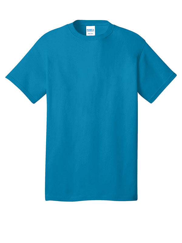 Neon Blue Port & Company Core Cotton Tee