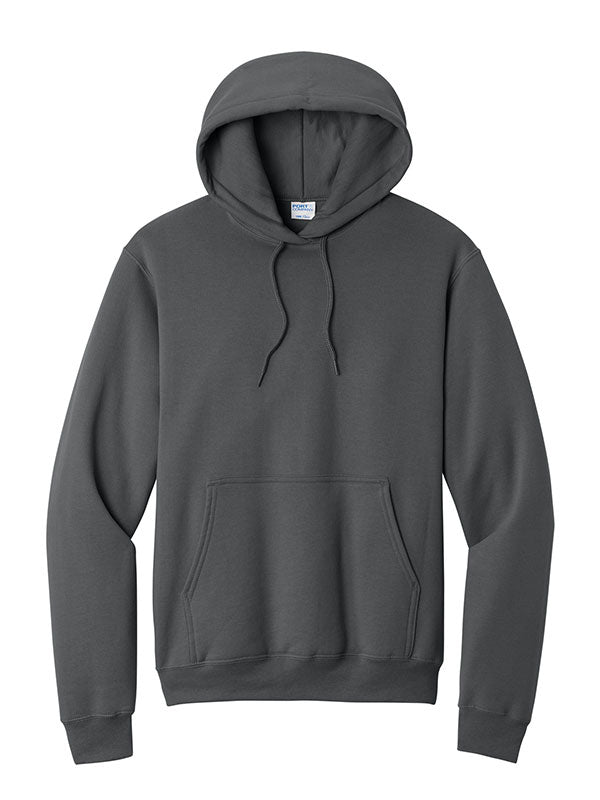 Charcoal Port & Company Fleece Pullover Hooded Sweatshirt