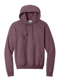 Heather Athletic Maroon Port & Company Fleece Pullover Hooded Sweatshirt
