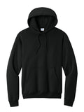 Jet Black Port & Company Fleece Pullover Hooded Sweatshirt