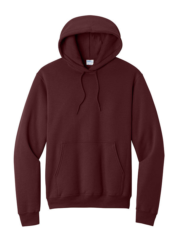 Maroon Port & Company Fleece Pullover Hooded Sweatshirt