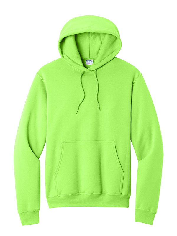 Neon Green Port & Company Fleece Pullover Hooded Sweatshirt