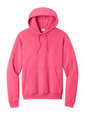 Neon Pink Port & Company Fleece Pullover Hooded Sweatshirt