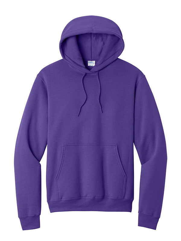 Purple Port & Company Fleece Pullover Hooded Sweatshirt
