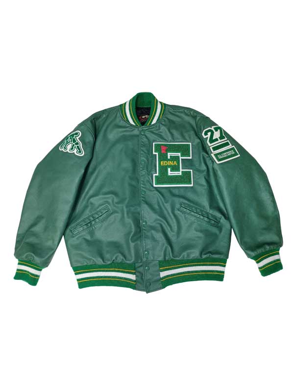 Edina All Leather School Letter Jacket