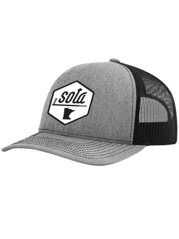Sota Hockey 112 Trucker Cap, Htr Grey/Black
