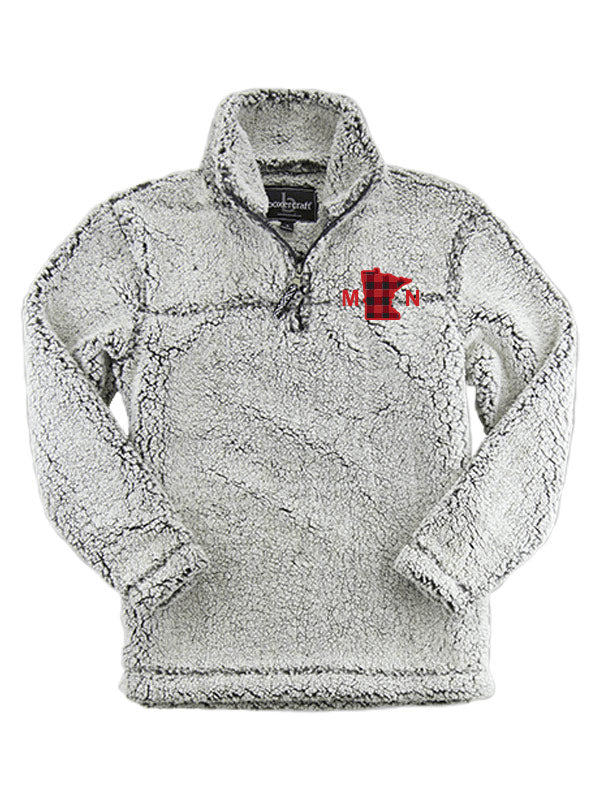 Minnesota Plaid Sherpa 1/4 Zip