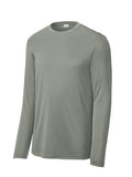 Grey Concrete Heather Sport-Tek Long Sleeve Performance Tee