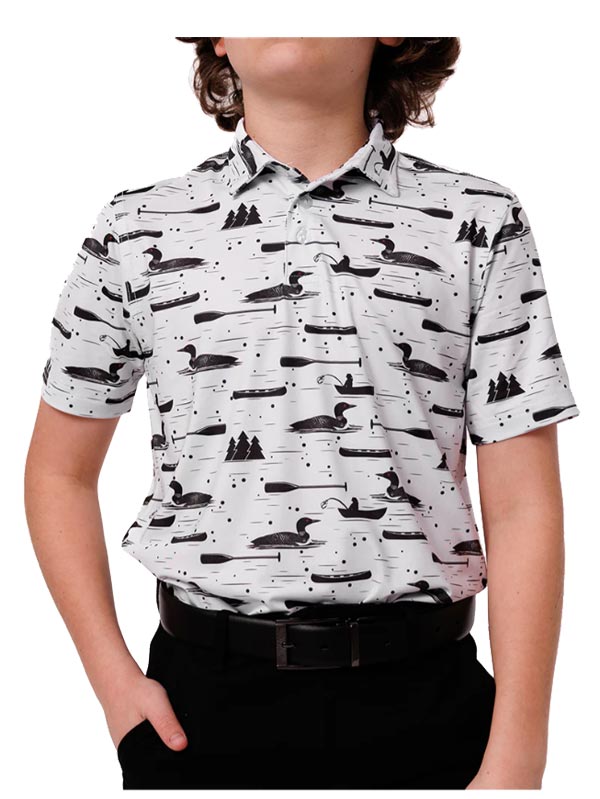 Loon Lake Waggle Youth Golf Polo