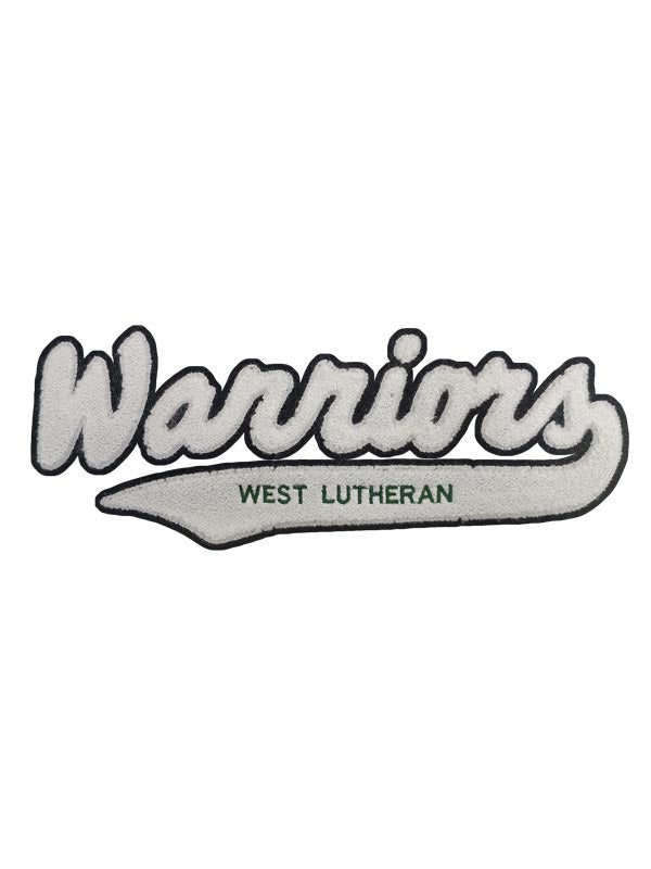 West Lutheran Warriors Letterman Jacket Chenille Back