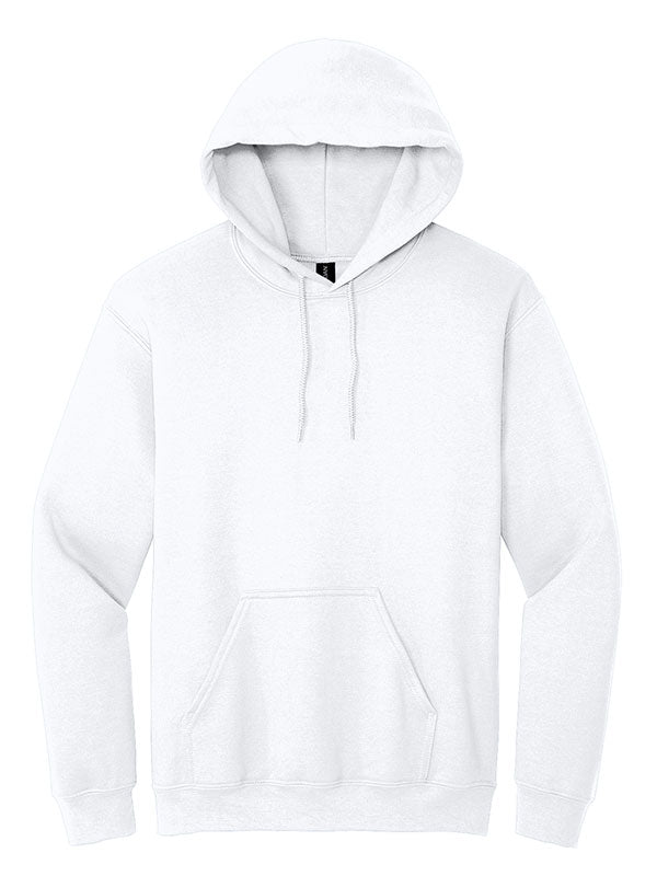 White Gildan Heavy Blend Hoodie