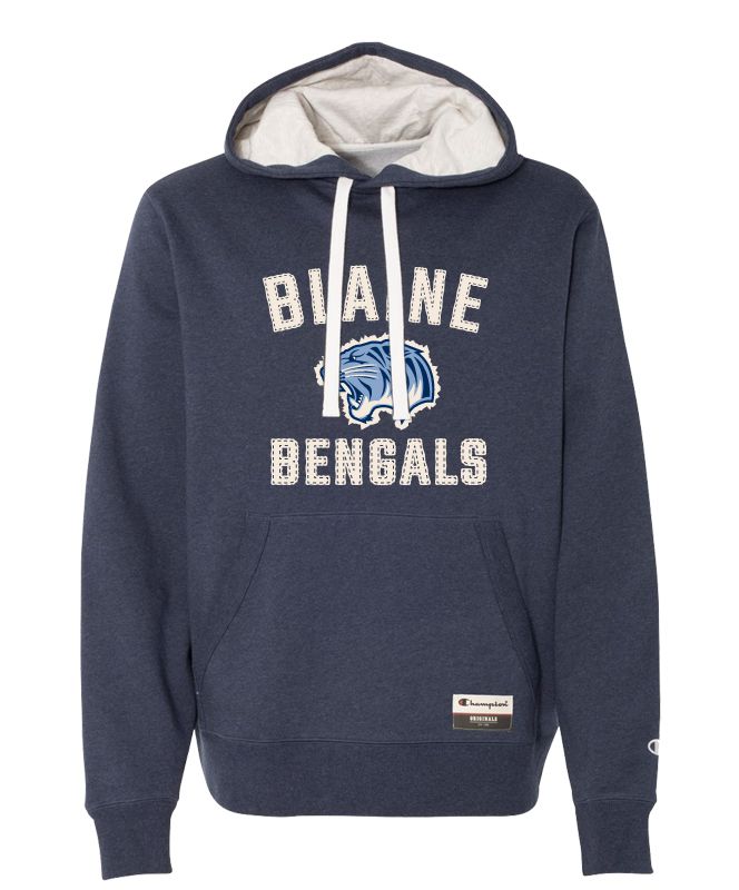 Blaine - Navy Sueded Fleece Pullover Hood