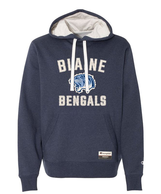 Blaine - Navy Sueded Fleece Pullover Hood