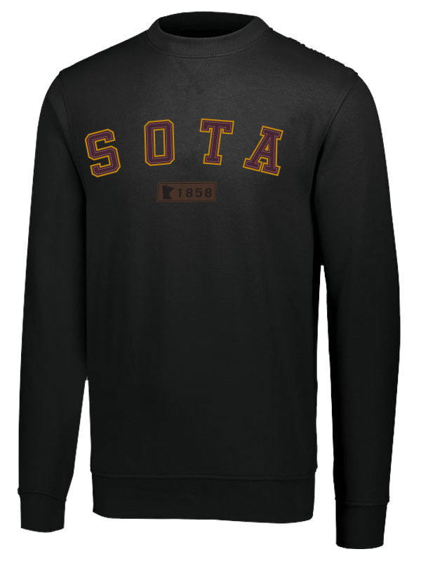 Minnesota Felt Crewneck Sweatshirt, Black