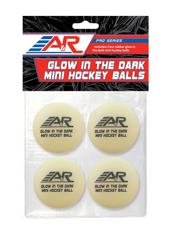 A&R Sports Mini Balls (4 Pack), Glow in The Dark