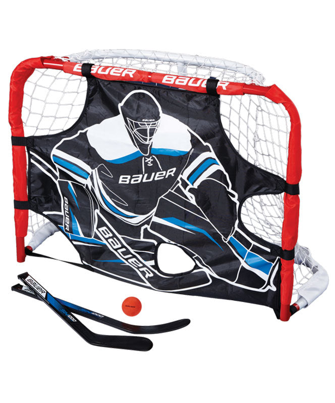 Bauer Steel Mini Deluxe Knee Hockey Goal Set