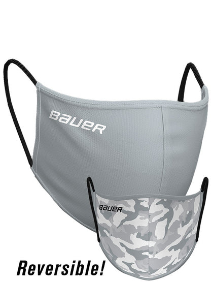 Bauer Reversible Face Mask, Grey/Camo