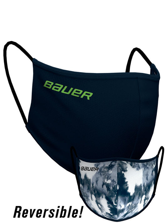 Bauer Reversible Face Mask, Navy/Tie Dye