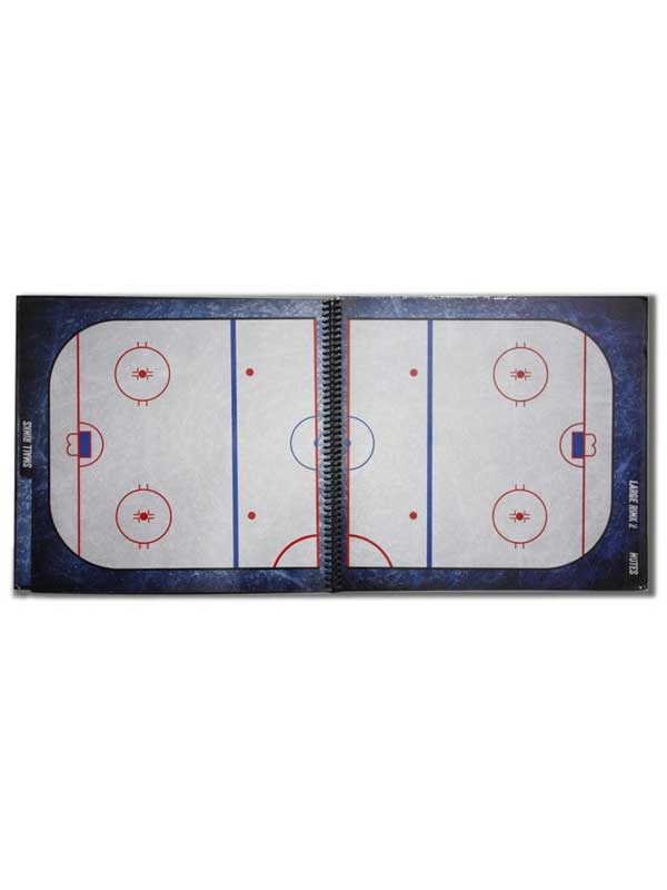 Blue Sport Plan 2 Play Dry Erase Hockey Coaches Book