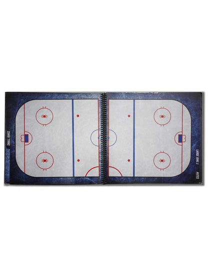 Blue Sport Plan 2 Play Dry Erase Hockey Coaches Book
