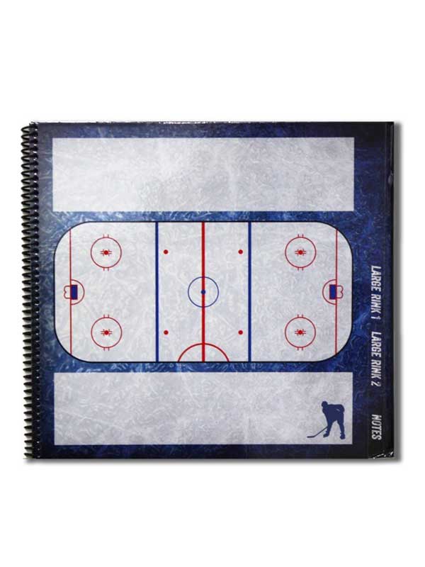 Blue Sport Plan 2 Play Dry Erase Hockey Coaches Book