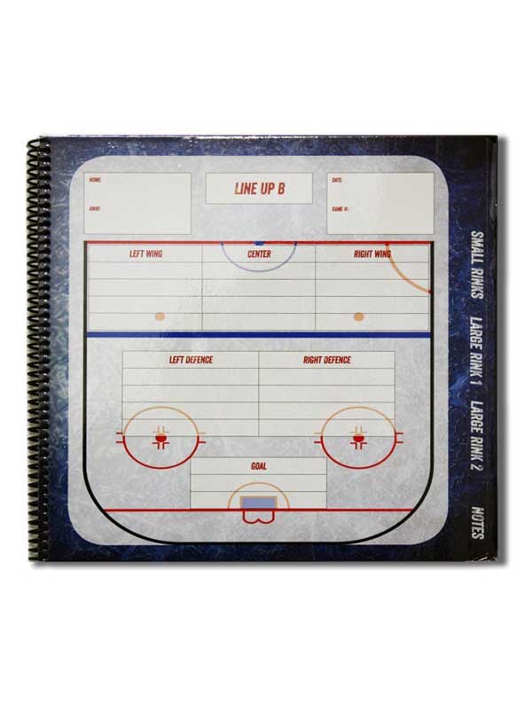 Blue Sport Plan 2 Play Dry Erase Hockey Coaches Book