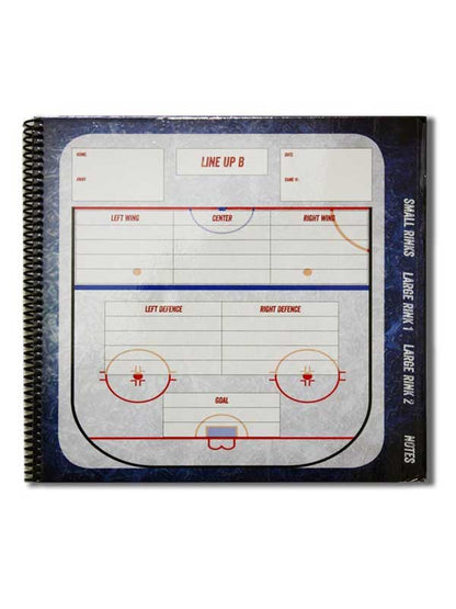 Blue Sport Plan 2 Play Dry Erase Hockey Coaches Book