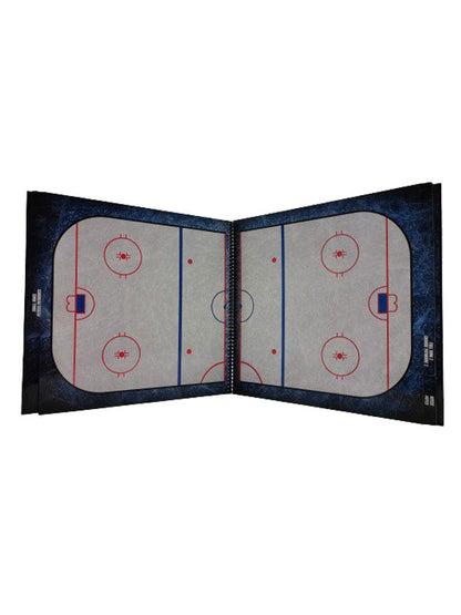 Blue Sport Plan 2 Play Dry Erase Hockey Coaches Book