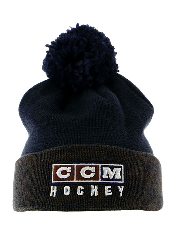 CCM 18 Classic Knit Pom Hat, Federal Blue