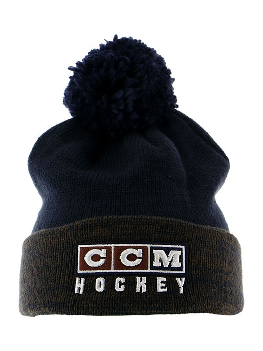 CCM 18 Classic Knit Pom Hat, Federal Blue