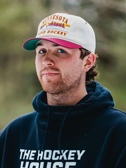 MN Cream/Maroon Celly Hockey Co. Snapback