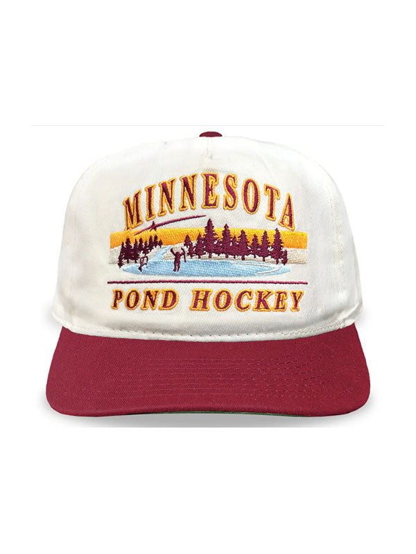 MN Cream/Maroon Celly Hockey Co. Snapback